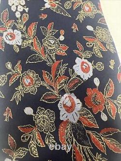 VINTAGE Valentino Men's Navy Blue Floral Silk Neck Tie $395