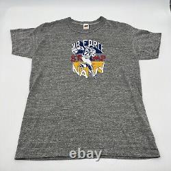 VTG 70s Mens Russell Athletic Air Force Stomps Navy Football Gray T-Shirt Large