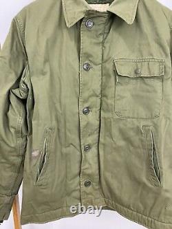 VTG Military US Navy Cold Weather A-2 Deck Jacket Size M
