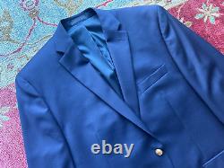 VTG Polo Ralph Lauren Men's Navy Blazer, Brass Buttons 44R 100% Wool USA Classic