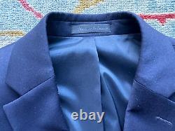 VTG Polo Ralph Lauren Men's Navy Blazer, Brass Buttons 44R 100% Wool USA Classic