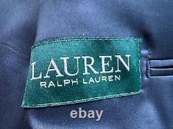 VTG Polo Ralph Lauren Men's Navy Blazer, Brass Buttons 44R 100% Wool USA Classic