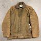 Vintage 1950's N-1 Usn Deck Jacket Size Xl Sherpa Lined Army Green