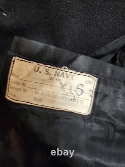 Vintage 1962 US Navy Men's Wool Peacoat Black Sz 36R Military PLEASE READ