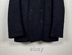 Vintage 1967 US Navy Issued Mens Kersey Pea Coat Dale Fashions Wool 60s Era 40R