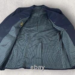 Vintage 1981 Oxxford Clothes Emperors Cashmere? Mens Navy Suit 44 / 38 Waist R4