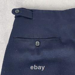 Vintage 1981 Oxxford Clothes Emperors Cashmere? Mens Navy Suit 44 / 38 Waist R4