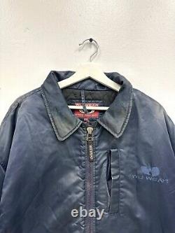 Vintage 1990's Wu Wear Jacket Size Men's XXlarge Navy Multi 100% Nylon Full Zip