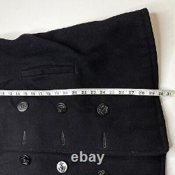 Vintage 40s 50s Navy Wool Pea Coat Union Made WWII USN Military Jacket USA 40