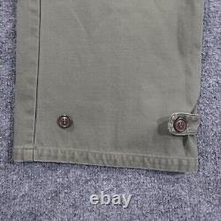 Vintage 40s WW2 Pants Men 38x34 OD Military US Army Trouser Button Fly 10037