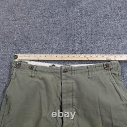 Vintage 40s WW2 Pants Men 38x34 OD Military US Army Trouser Button Fly 10037