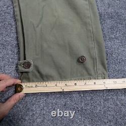 Vintage 40s WW2 Pants Men 38x34 OD Military US Army Trouser Button Fly 10037