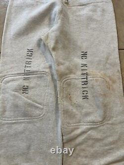 Vintage 50s stenciled navy military double knee training sweatpants