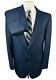 Vintage Bill Fogarty Halston Mens 42l Navy Usa Wool 2 Piece Suit With Pants 36x31
