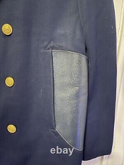 Vintage Blue USNA USN Peacoat Wool Jacket US Naval Academy Size Large