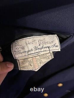 Vintage Blue USNA USN Peacoat Wool Jacket US Naval Academy Size Large