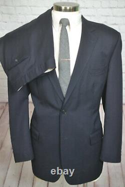 Vintage Botany 500 Mens Navy Blue Wool Classic 2pc Suit 44R Jacket 42/32 Pant