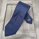 Vintage Brioni Tie Blue Navy Geometric Italy 100% Silk Necktie Formal 60 X 3.5