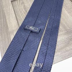 Vintage Brioni Tie Blue Navy Geometric Italy 100% Silk Necktie Formal 60 x 3.5