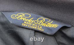 Vintage Brooks Brothers 46L Reg 100% Wool Navy Blazer Gold Buttons Made in USA