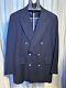 Vintage Brooks Brothers Mens Navy Blue Wool D Breasted Blazer Sz 40l Pre-owned