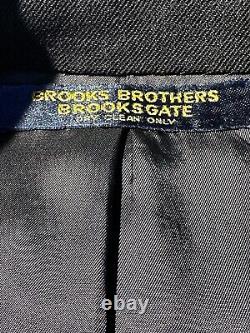 Vintage Brooks Brothers Mens Navy Blue Wool D Breasted Blazer Sz 40L Pre-owned