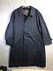 Vintage Burberry Trench Coat Mens 3xl/4xl Navy Blue Nova Check Lined Button Up