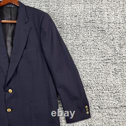 Vintage Burberrys Jacket Mens 44/46 Navy Blazer Sports Wool Anchor Buttons USA