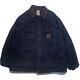 Vintage Carhartt Chore Jacket Navy Blue Mens Size Xl C26 Mdt Distressed Rare