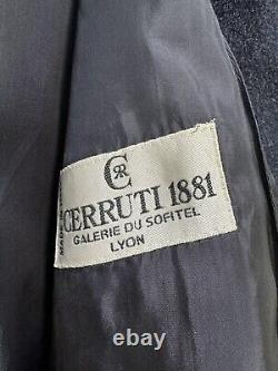 Vintage! Cerruti 1881 Men's Navy Blue Wool / Cashmere Overcoat Size EU50 UK40