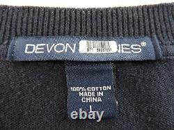 Vintage Chicago BEARS Mens Large Ditka Style Navy Blue Sweater Vest