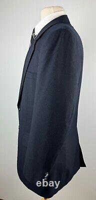 Vintage Classic Directions Mens 42L Navy Blue 2 Piece Suit With Dress Pants 36x32