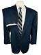 Vintage Cricketeer Mens 50r Navy Blue Stripe Usa Wool 2 Piece Suit Withpants 42x28