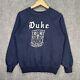 Vintage Duke University Sweatshirt Mens Medium Navy Spell Out 60s College
