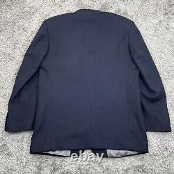 Vintage Giorgio Blazer Mens 50R Navy Blue 3 Button Cashmere Sports Coat Jacket