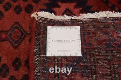 Vintage Hand-Knotted Area Rug 3'7 x 6'6 Traditional Wool Carpet