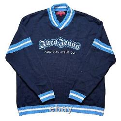 Vintage Jnco Jeans Sweatshirt Mens Size 2X Navy Blue Crewneck 90s Y2K Pullover