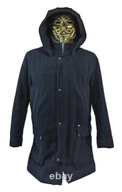 Vintage Lacoste Mens Wool 3/4 Coat Jacket F6016 Dark Navy Size 50/4 Lrg