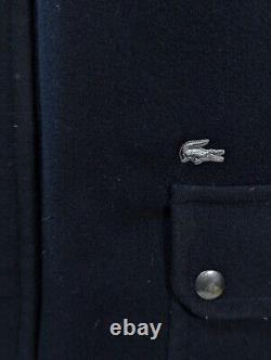 Vintage Lacoste Mens Wool 3/4 Coat Jacket F6016 Dark Navy Size 50/4 Lrg