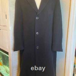 Vintage Lauren Ralph Lauren navy blue cashmere wool blend long mens coat