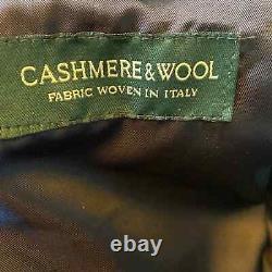Vintage Lauren Ralph Lauren navy blue cashmere wool blend long mens coat