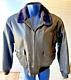 Vintage Men's Navy Airborne Leathers Brown Leather Jacket Size Large