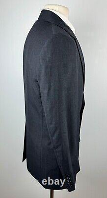 Vintage Mens 39R Navy Blue Plaid USA Wool 2 Piece Suit With Dress Pants 32x29