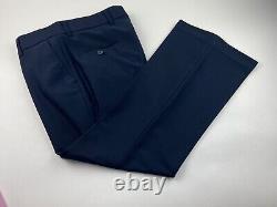 Vintage Mens 40R Navy Blue 3 Piece Suit With Vest & Dress Pants 34x30