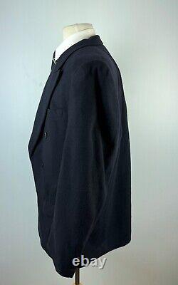 Vintage Mens 46R Navy Italy Soft 100% Cashmere Blazer Sport Coat Suit Jacket