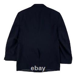 Vintage Mens Burberry Blazer Size 40 Navy Blue Wool 70s Double Breasted Jacket