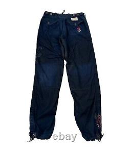 Vintage Mens POLO RALPH LAUREN PRL BLEECKER Cargo Pants Trousers Navy Size 31/34