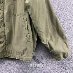 Vintage Military Deck A-2 Jacket Mens XL Green Cold Weather Permeable Navy Coat