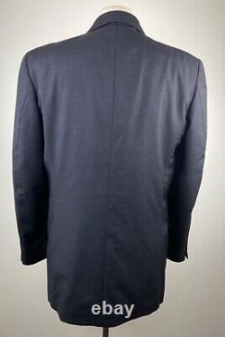 Vintage Nautica Mens 40L Navy Blue 100% Wool 2 Piece Suit With Dress Pants 34x30