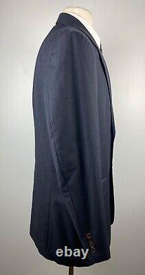 Vintage Nautica Mens 40L Navy Blue Wool 2 Piece Suit With Dress Pants 34x30
